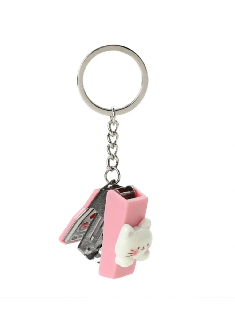 Mini Stapler Keychain - Pink